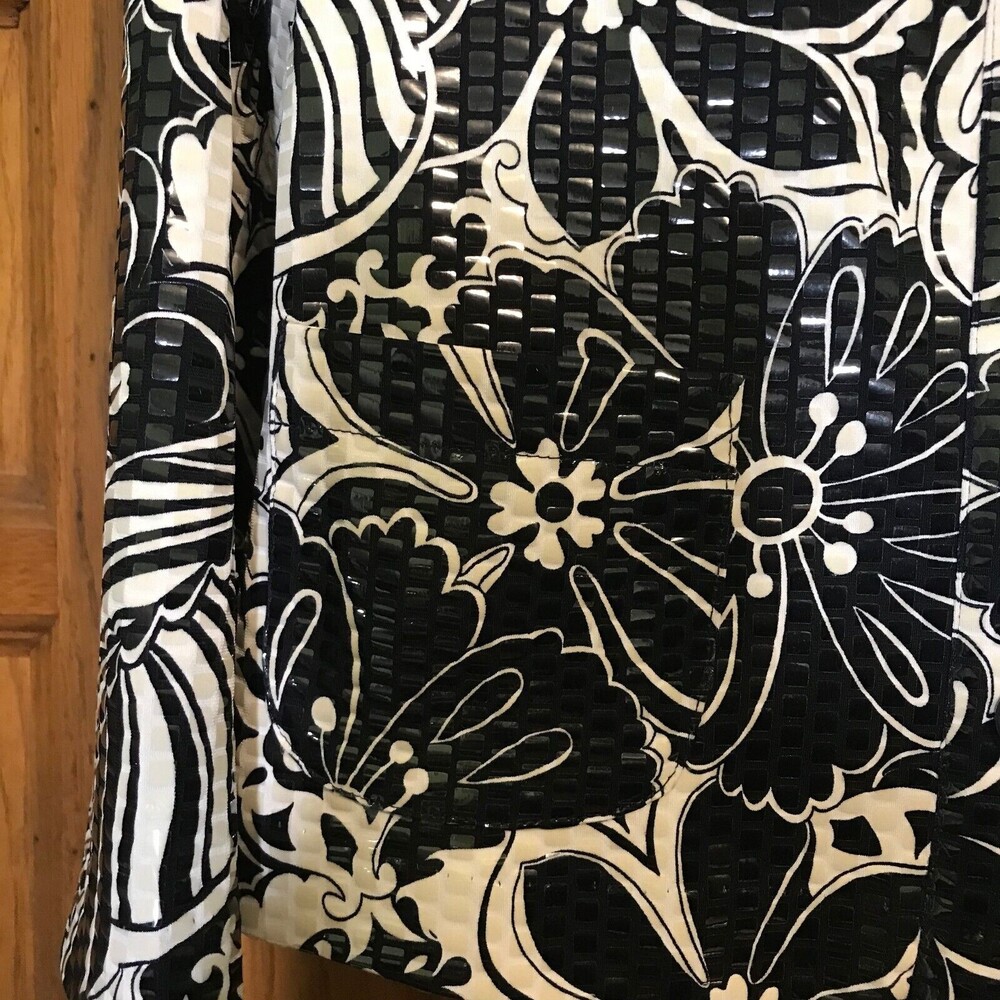 ALFRED DUNNER Women's Size 6P Jacket Button Up Black & White LS Rd Neck Pockets - Picture 4 of 12